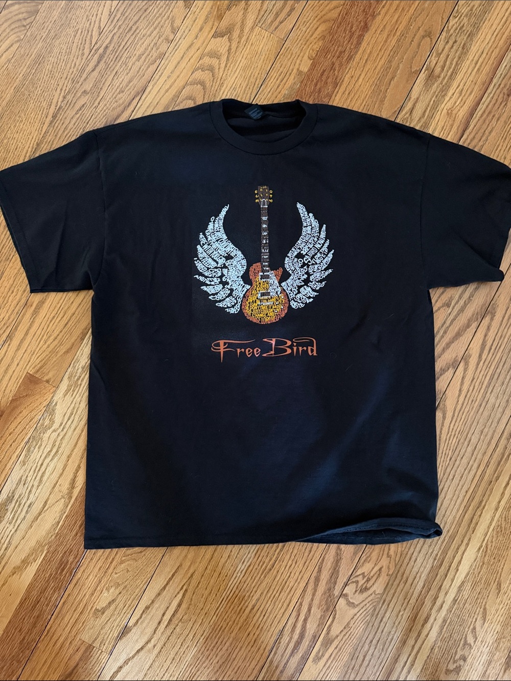 Lynyrd Skynyrd “Free Bird” Graphic Black Men's T-Shirt with Lyrics